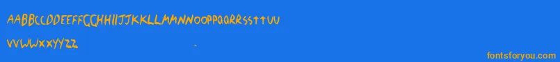Thebf Font – Orange Fonts on Blue Background