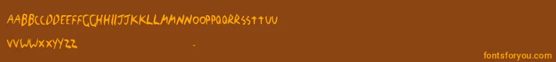 Thebf Font – Orange Fonts on Brown Background