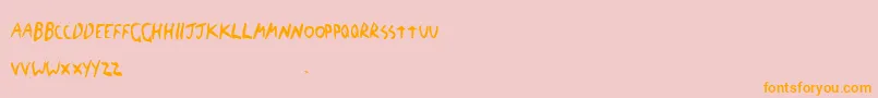 Thebf Font – Orange Fonts on Pink Background
