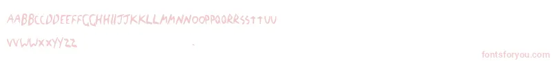 Thebf-Schriftart – Rosa Schriften auf weißem Hintergrund