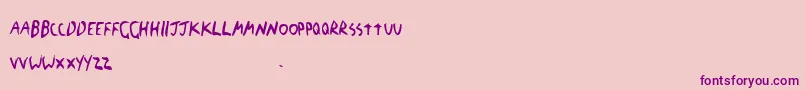 Thebf Font – Purple Fonts on Pink Background