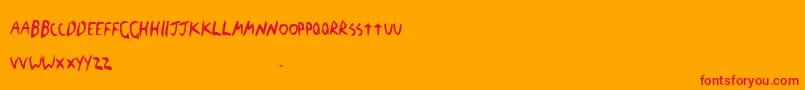 fuente Thebf – Fuentes Rojas Sobre Fondo Naranja