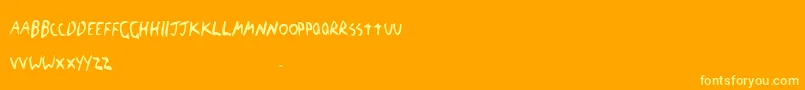 Thebf Font – Yellow Fonts on Orange Background
