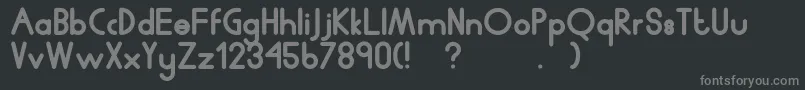 Fonte Humanp.JChubby – fontes cinzas em um fundo preto