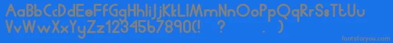 Шрифт Humanp.JChubby – серые шрифты на синем фоне
