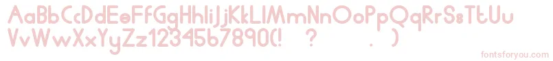 Humanp.JChubby Font – Pink Fonts on White Background
