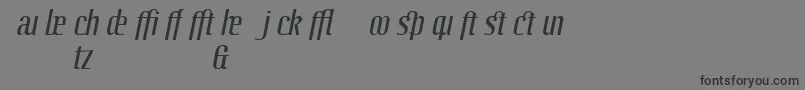 Fonte LinotypeoctaneItalicadd – fontes pretas em um fundo cinza