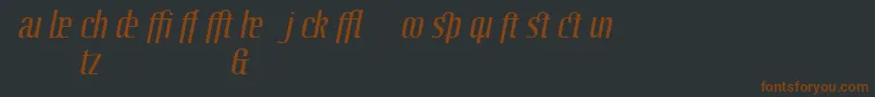 LinotypeoctaneItalicadd Font – Brown Fonts on Black Background
