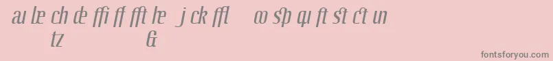 フォントLinotypeoctaneItalicadd – ピンクの背景に灰色の文字