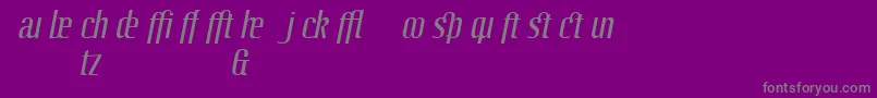 LinotypeoctaneItalicadd Font – Gray Fonts on Purple Background