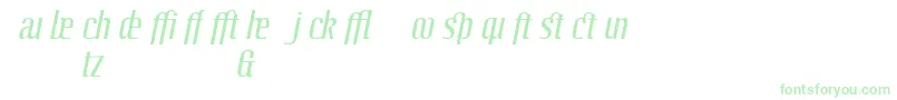 LinotypeoctaneItalicadd Font – Green Fonts on White Background