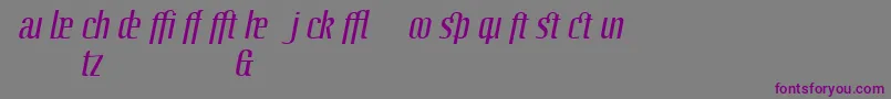 LinotypeoctaneItalicadd Font – Purple Fonts on Gray Background