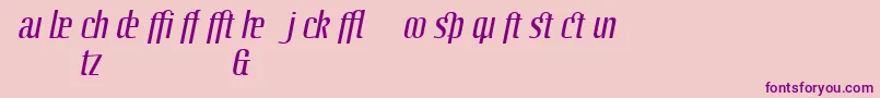 LinotypeoctaneItalicadd Font – Purple Fonts on Pink Background