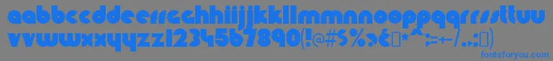 KnuckledownRegular Font – Blue Fonts on Gray Background