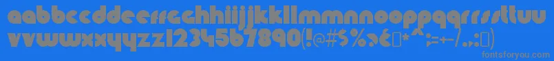 KnuckledownRegular Font – Gray Fonts on Blue Background