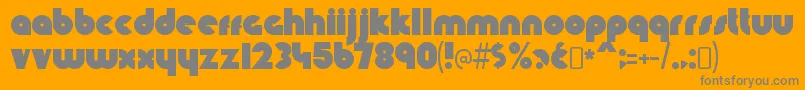 KnuckledownRegular Font – Gray Fonts on Orange Background