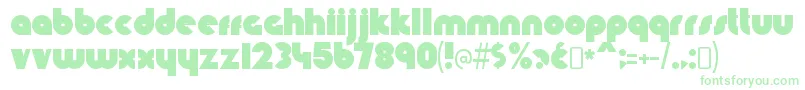 KnuckledownRegular Font – Green Fonts on White Background