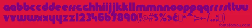 KnuckledownRegular Font – Purple Fonts on Red Background