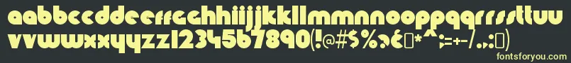 KnuckledownRegular Font – Yellow Fonts on Black Background