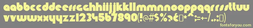 KnuckledownRegular Font – Yellow Fonts on Gray Background