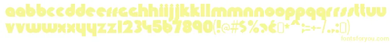 KnuckledownRegular Font – Yellow Fonts on White Background