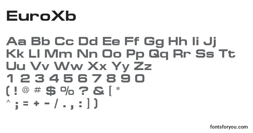 Schriftart EuroXb – Alphabet, Zahlen, spezielle Symbole