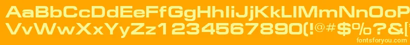 EuroXb Font – Yellow Fonts on Orange Background