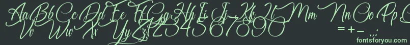 Chocolatines Font – Green Fonts on Black Background