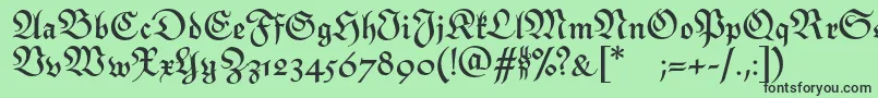 フォントMonarchiaBold – 緑の背景に黒い文字