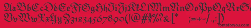 MonarchiaBold Font – Black Fonts on Red Background