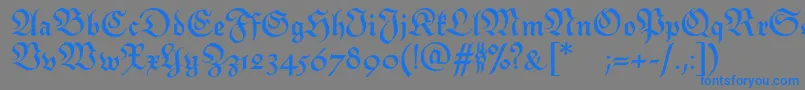 MonarchiaBold Font – Blue Fonts on Gray Background
