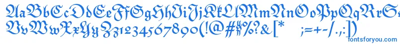 MonarchiaBold Font – Blue Fonts on White Background