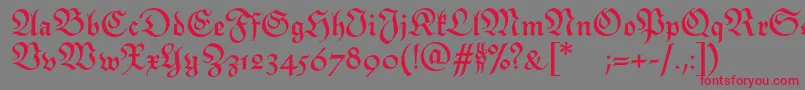MonarchiaBold Font – Red Fonts on Gray Background