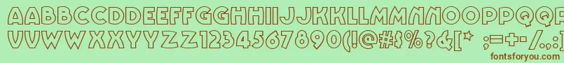 Vinnie Font – Brown Fonts on Green Background