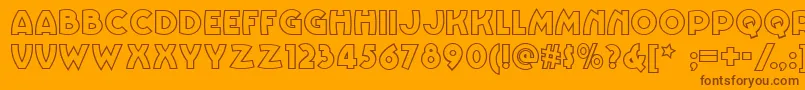 Vinnie Font – Brown Fonts on Orange Background