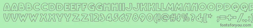 Vinnie Font – Gray Fonts on Green Background
