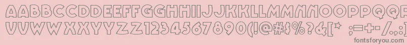 Vinnie Font – Gray Fonts on Pink Background