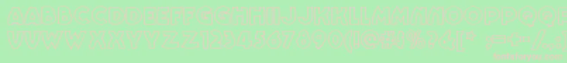 Vinnie Font – Pink Fonts on Green Background