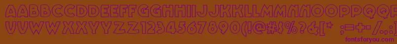 Vinnie Font – Purple Fonts on Brown Background