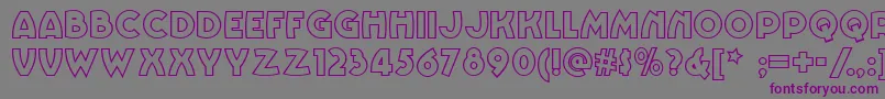 Vinnie Font – Purple Fonts on Gray Background