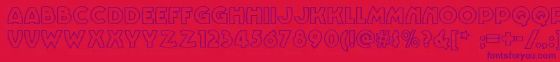 Vinnie Font – Purple Fonts on Red Background