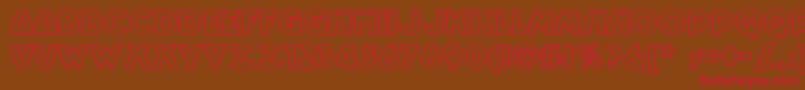 Vinnie Font – Red Fonts on Brown Background