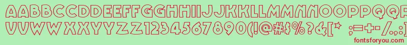 Vinnie Font – Red Fonts on Green Background