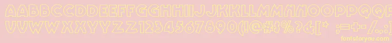 Vinnie Font – Yellow Fonts on Pink Background