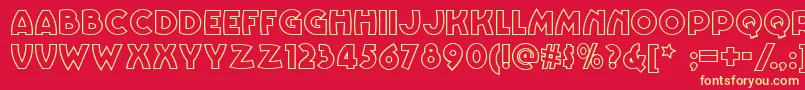 Vinnie Font – Yellow Fonts on Red Background