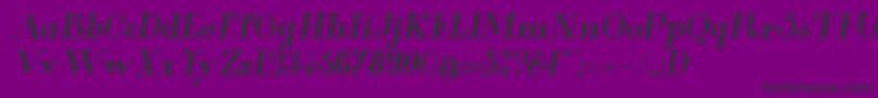 GlamorBoldItalic Font – Black Fonts on Purple Background