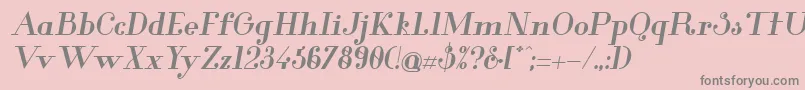 GlamorBoldItalic Font – Gray Fonts on Pink Background