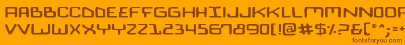Police Biocomv2e – polices brunes sur fond orange
