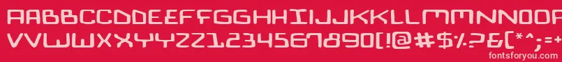 More about Biocomv2e Font Biocomv2e Font – Pink Fonts on Red Background