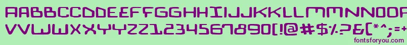 Biocomv2e Font – Purple Fonts on Green Background